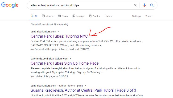 Secured URLs that are in Google’s index