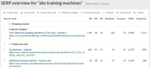 Search Engine Result Pages overview for the query for the query “abs training machines”